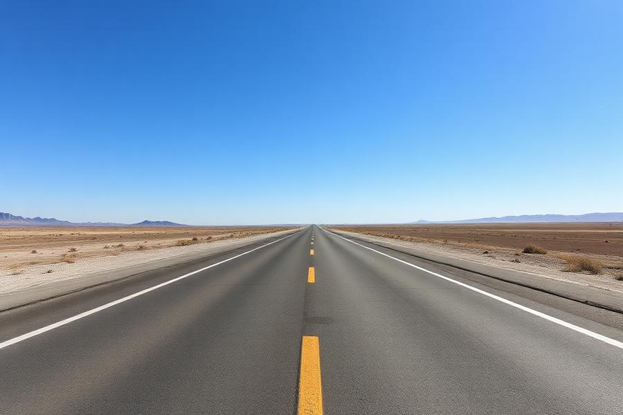 Open highway stretching to the horizon